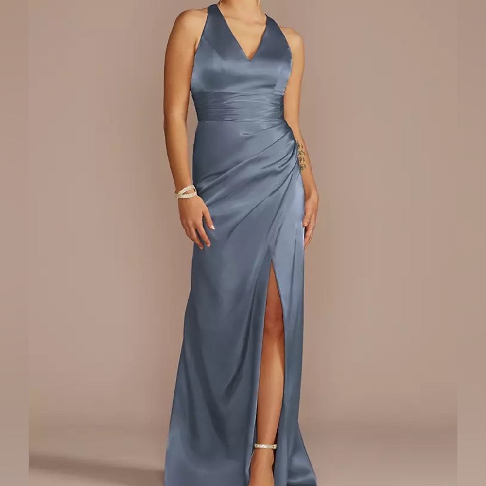 NWT Dusty Blue Bridesmaid Dress | David’s Bridal | Size 6